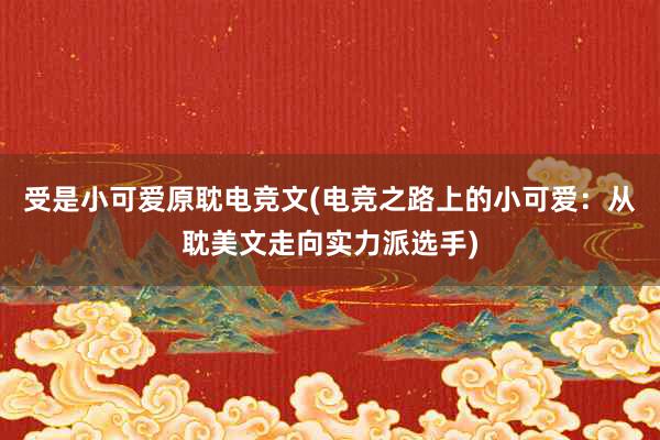 受是小可爱原耽电竞文(电竞之路上的小可爱：从耽美文走向实力派选手)