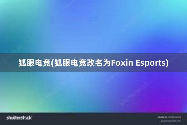 狐眼电竞(狐眼电竞改名为Foxin Esports)