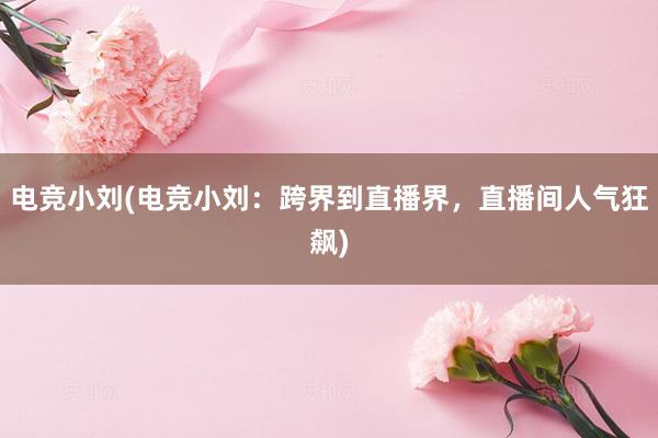 电竞小刘(电竞小刘：跨界到直播界，直播间人气狂飙)