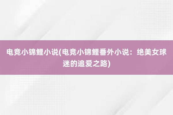 电竞小锦鲤小说(电竞小锦鲤番外小说：绝美女球迷的追爱之路)