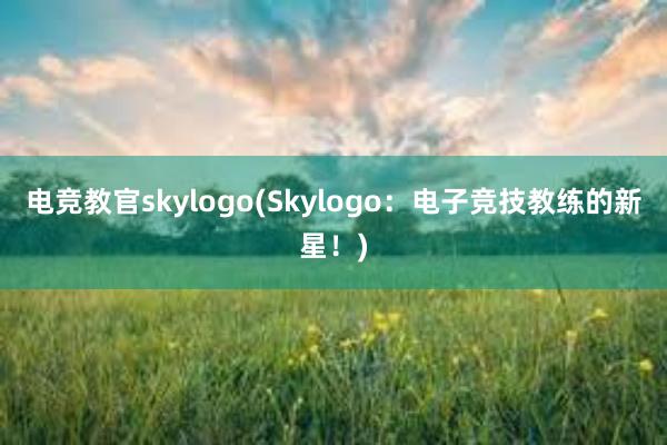 电竞教官skylogo(Skylogo：电子竞技教练的新星！)