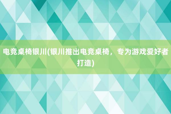 电竞桌椅银川(银川推出电竞桌椅，专为游戏爱好者打造)