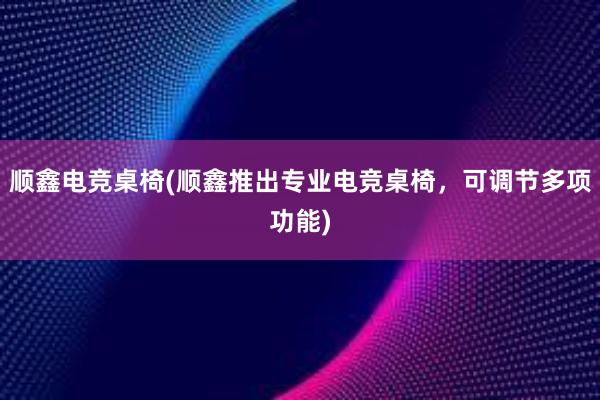 顺鑫电竞桌椅(顺鑫推出专业电竞桌椅，可调节多项功能)