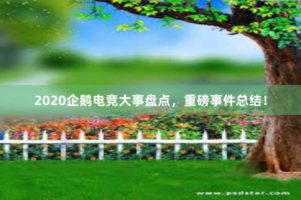 2020企鹅电竞大事盘点，重磅事件总结！