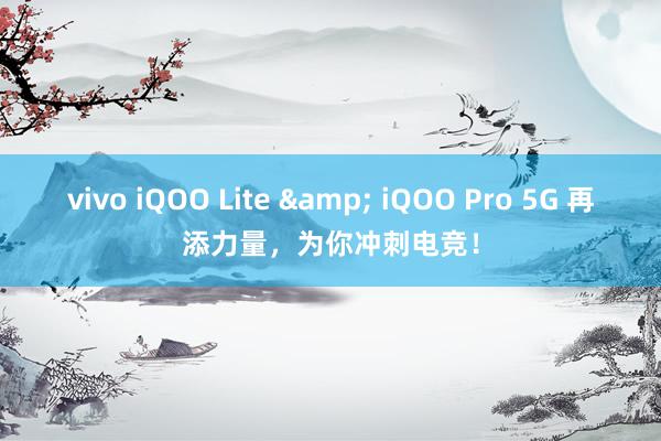 vivo iQOO Lite & iQOO Pro 5G 再添力量，为你冲刺电竞！