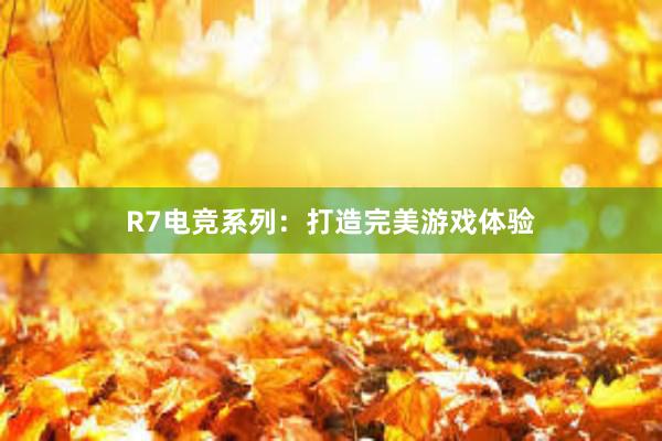 R7电竞系列：打造完美游戏体验