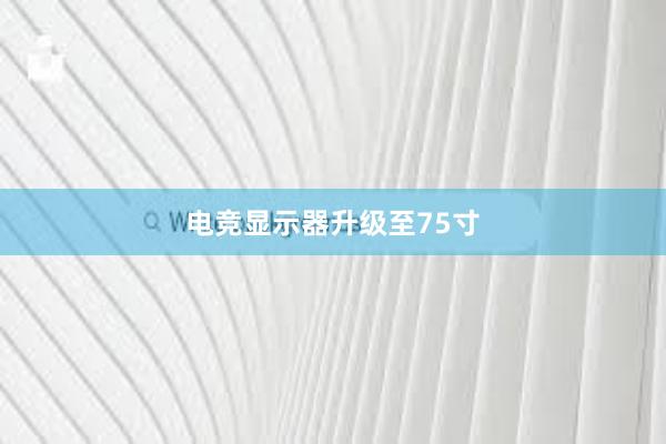 电竞显示器升级至75寸